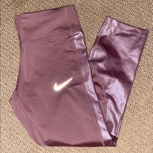 Rose Gold Nike crop leggings